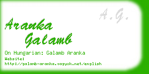 aranka galamb business card